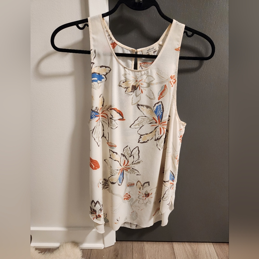 Aritzia Wilfred Tank Blouse Floral